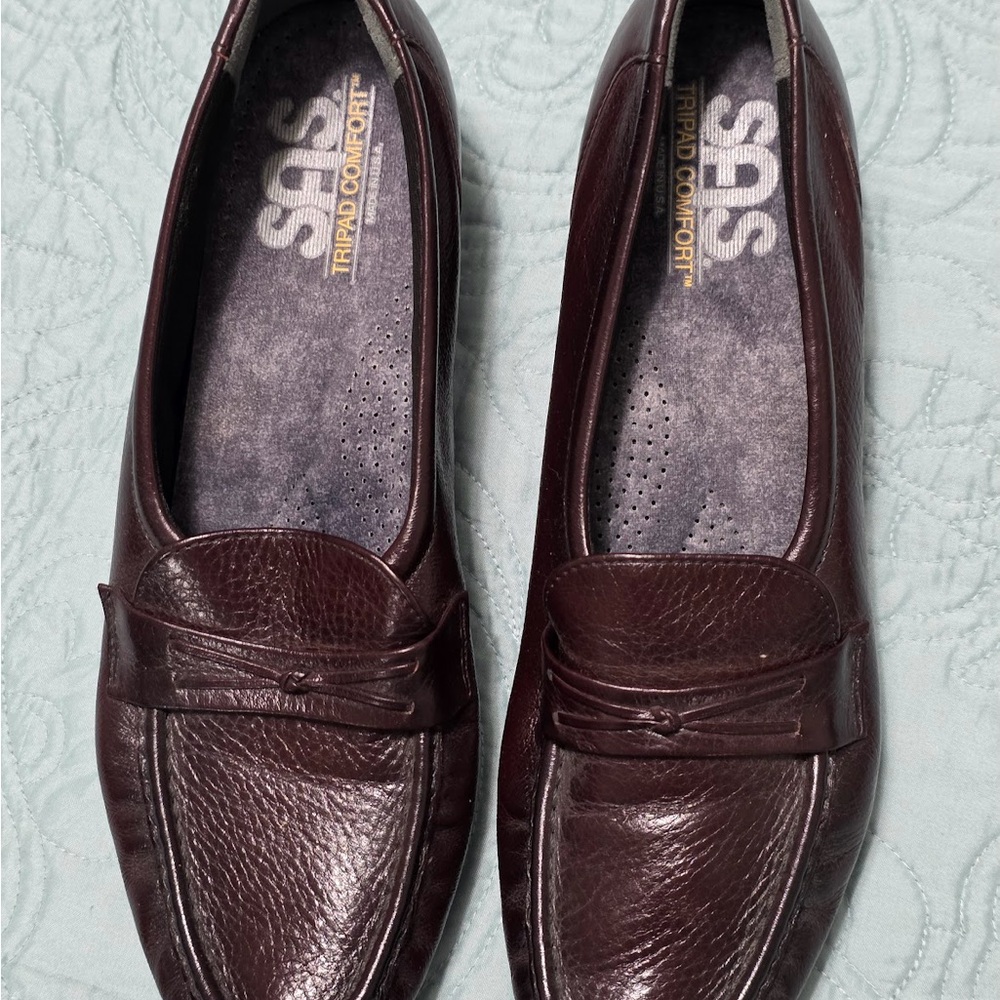 SAS Dark Brown Leather Comfort Loafers